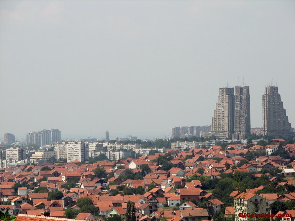 Skyline of Belgrade in Serbia Montenegro