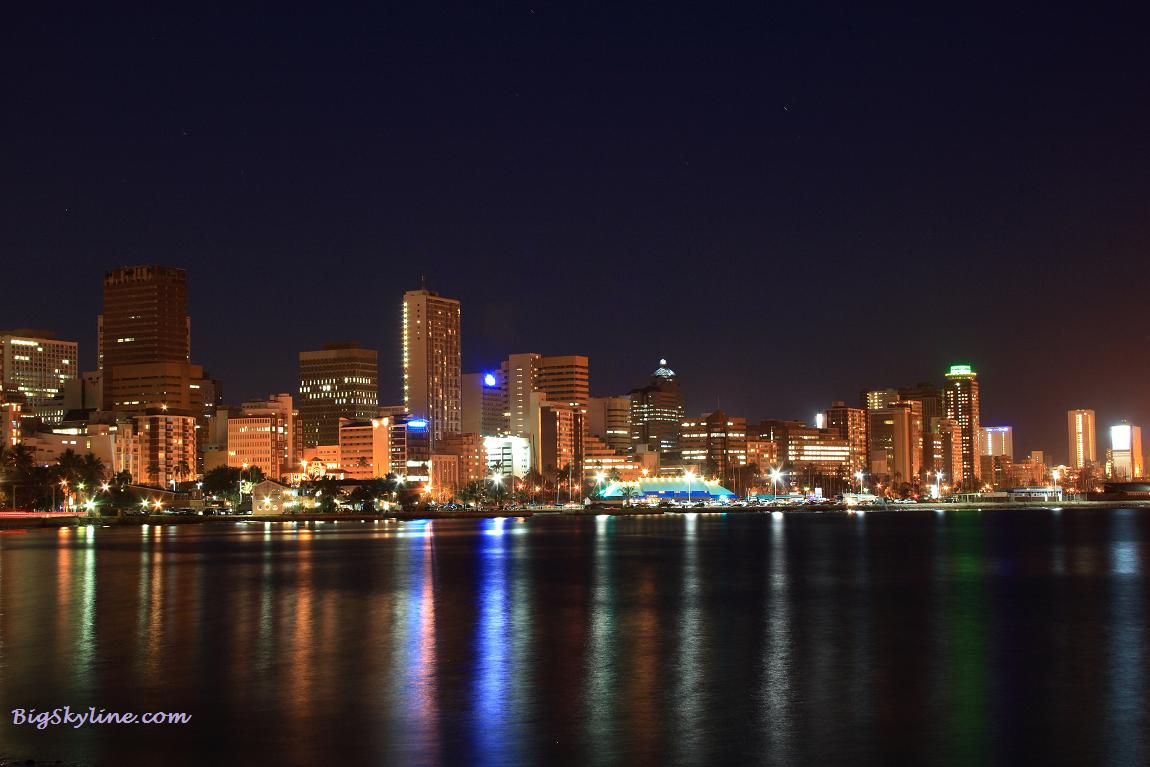 Photograph of Durban at night