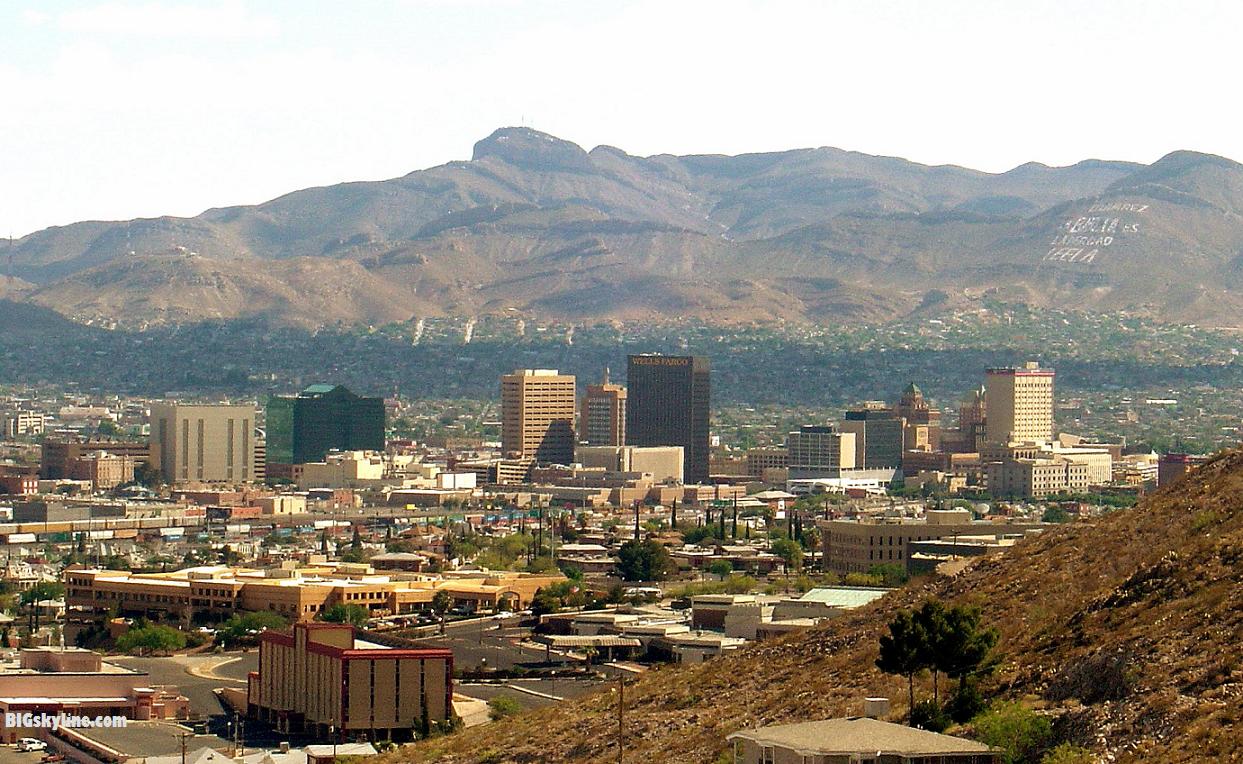 El Paso city skyline photo in South Western Texas