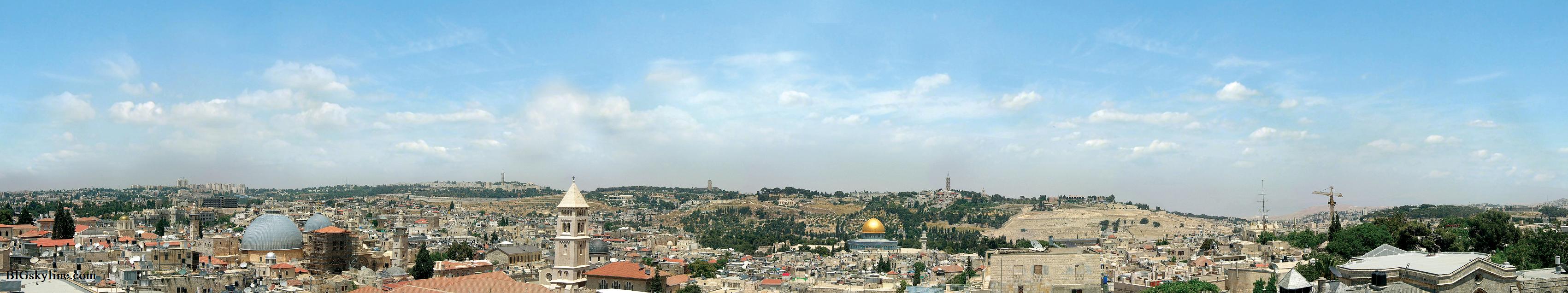 Panoramic photograph of Jeruselum
