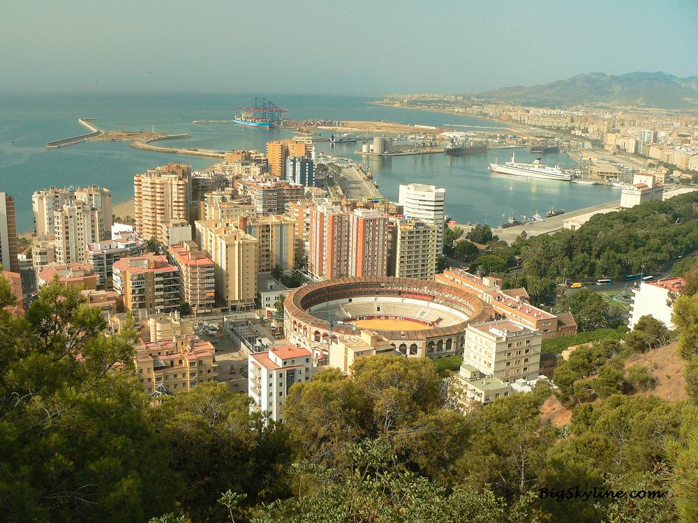 Picture of the skyline in Malaga