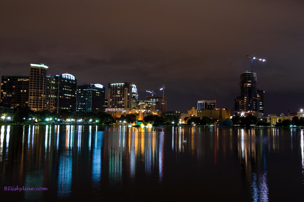 Orlando's skyline at night