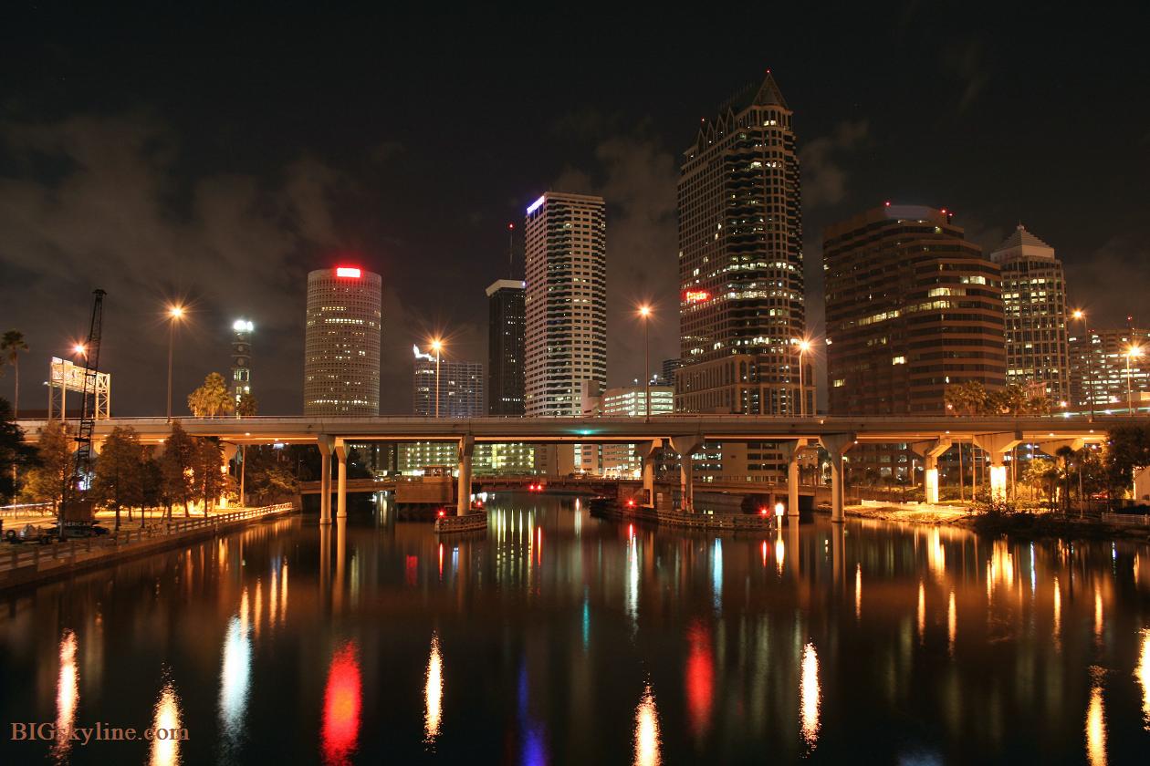 Tampa Skyline at night photograph