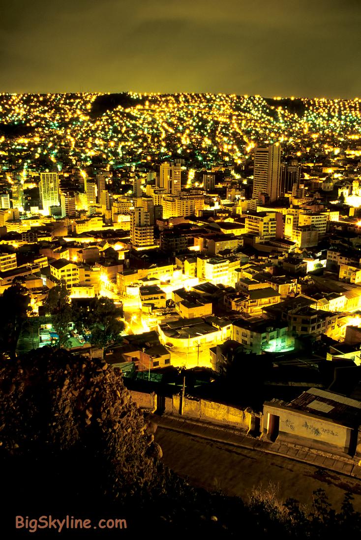 La Paz Bolivia night time