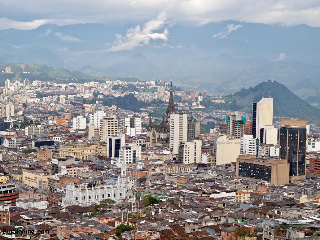 Manizales skyline pic in the country of Colombia